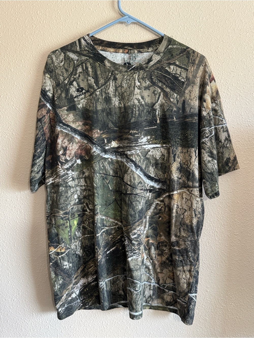 Mossy Oak Short Sleeve Camo Tee in Green and Brown